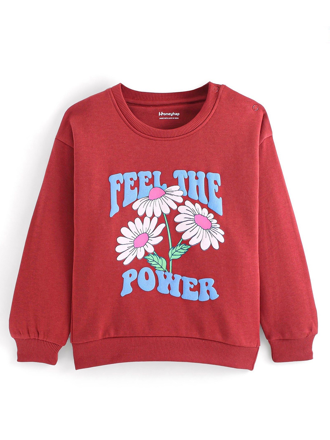 

Honeyhap Girls Printed Sweatshirt, Red