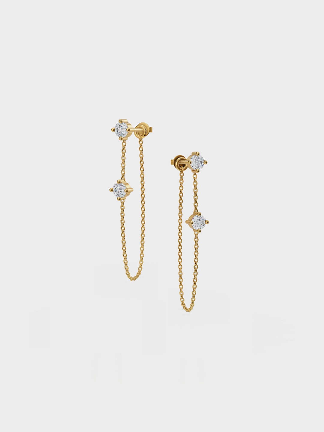 

Anushka Jain Jewellery 925 Sterling Silver Gold Plated CZ Studded Drop Earrings