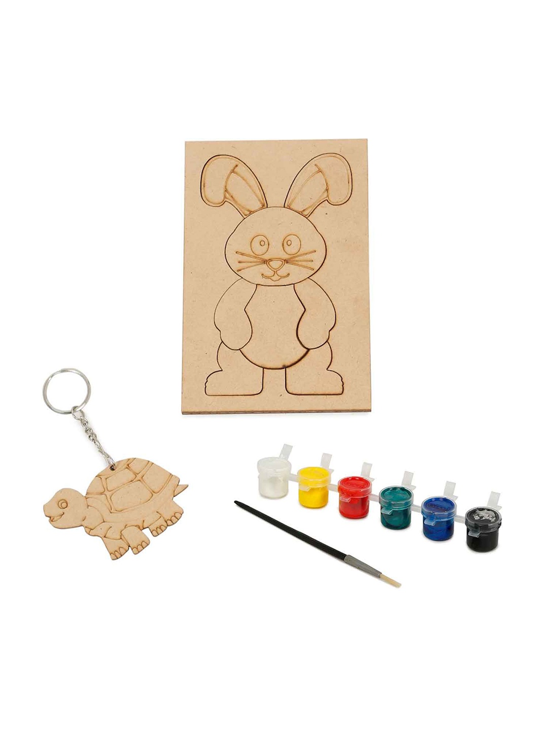 

LITTLE GINNIE Kids Cute Bunny DIY Kit Puzzle, Brown