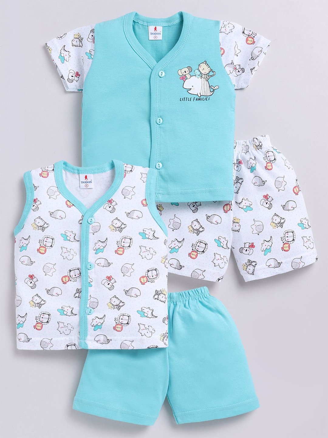 

Annie Boys Printed T-shirt with Shorts, Blue