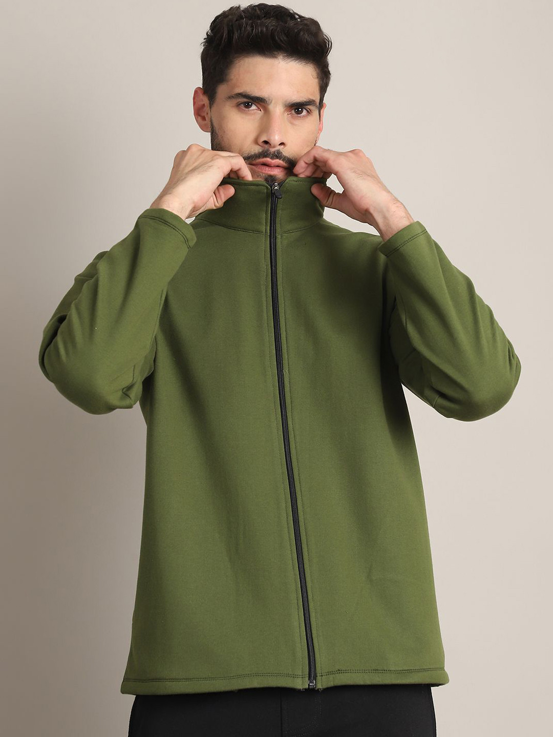 

Rute Men Open Front Jacket, Green