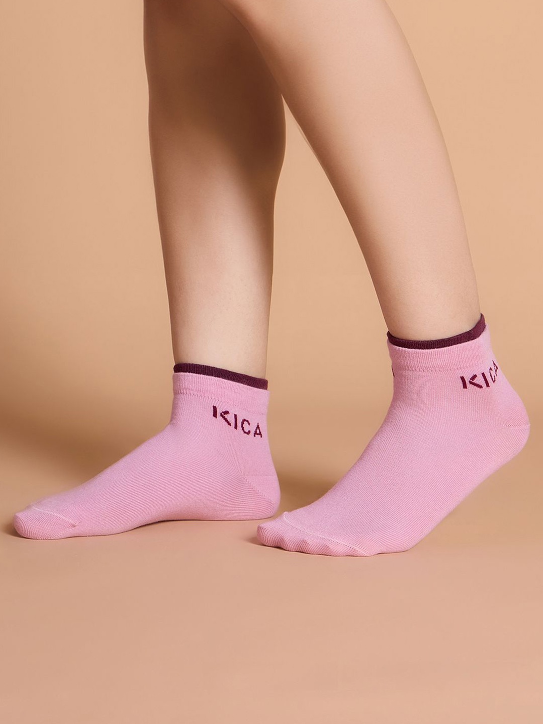 

KICA Women Cotton Ankle-Length Socks, Pink