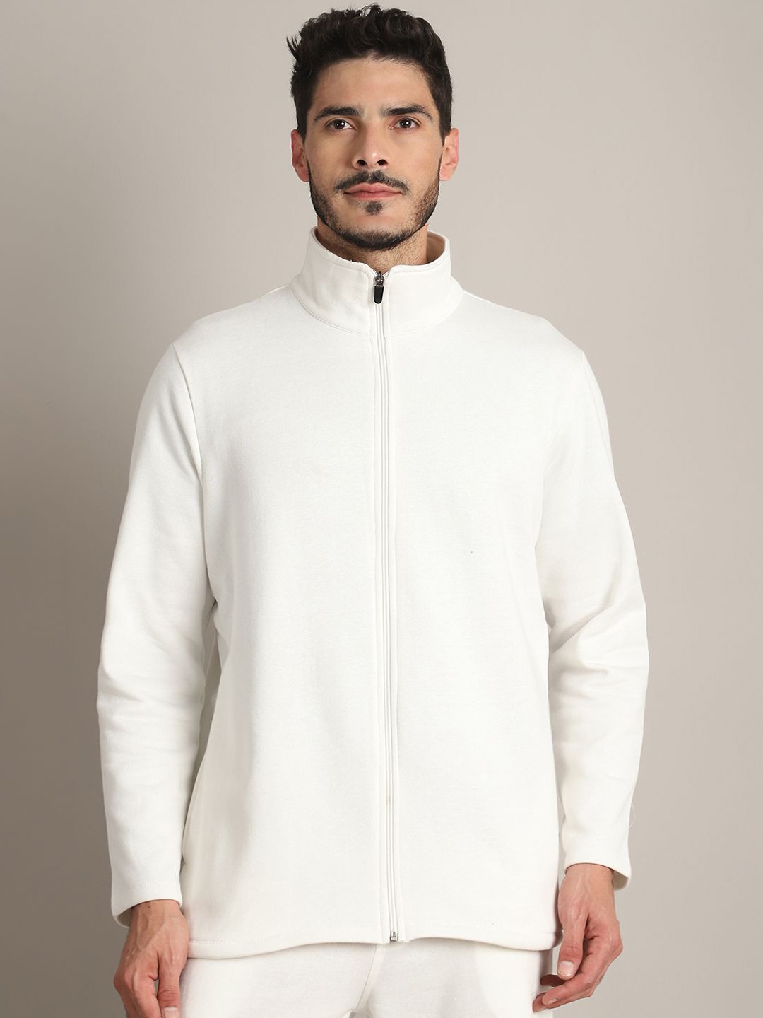 

Rute Men Pure Cotton Full Sleeves Jacket, White