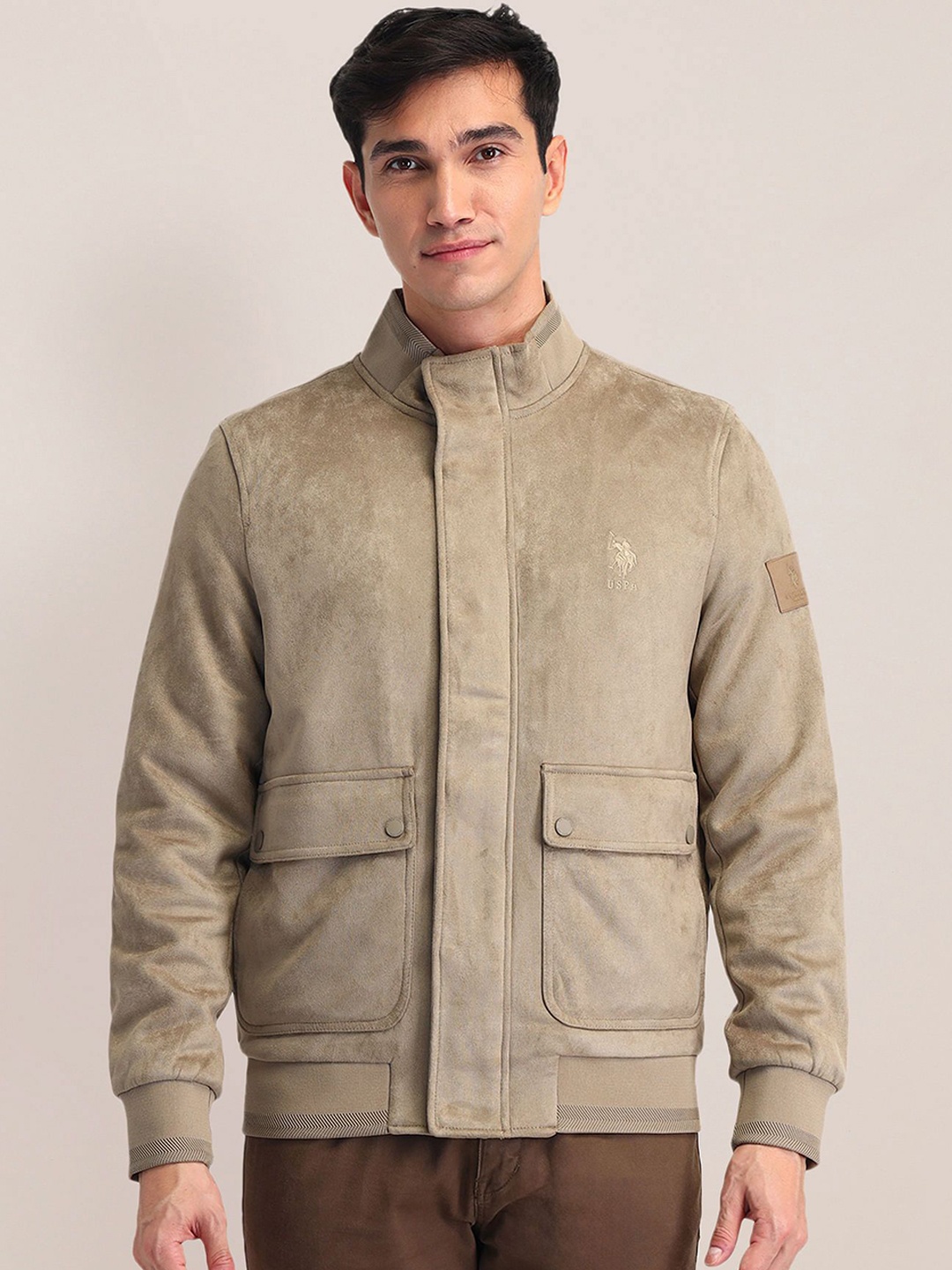 

U.S. Polo Assn. Men Suede Tailored Jacket, Green
