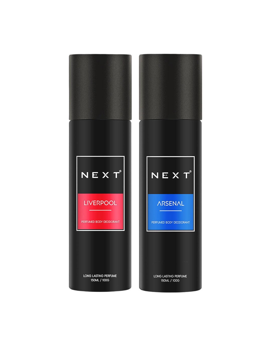 

NEXT CARE Set Of 2 Liverpool & Arsenal Deodorants - 150 ml Each, Black