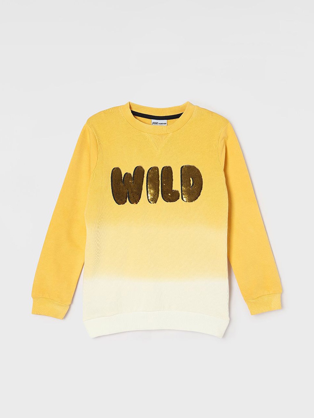 

Fame Forever by Lifestyle Boys Embellished Pullover Sweatshirt, Mustard