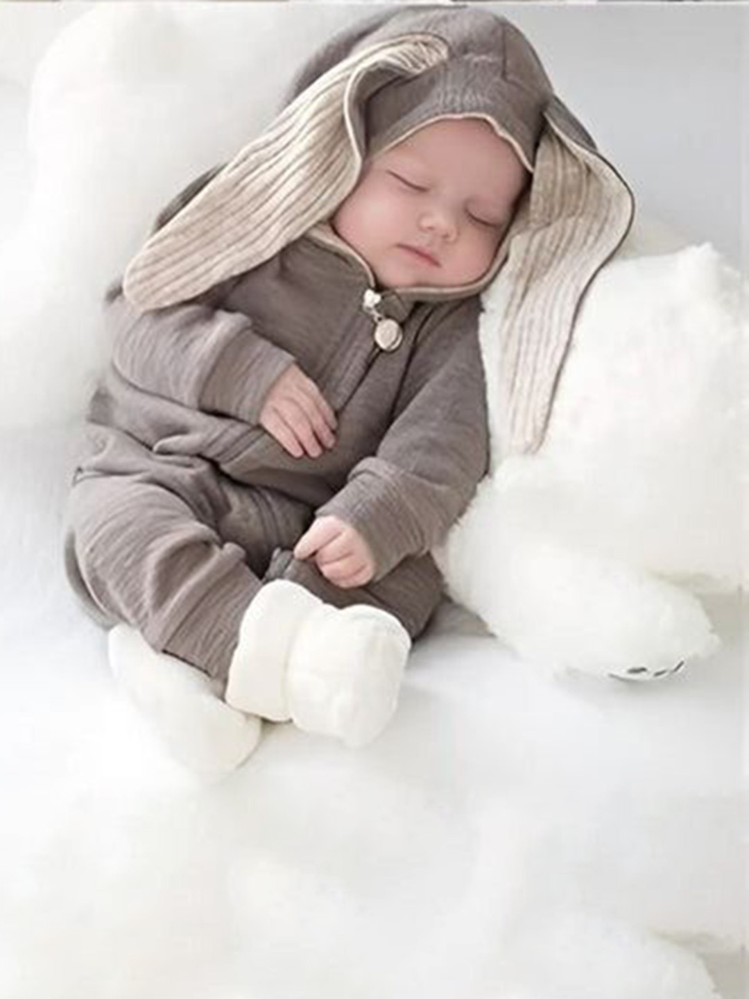 

Ju Ju Jam Infant Kids Cotton Rompers, Grey