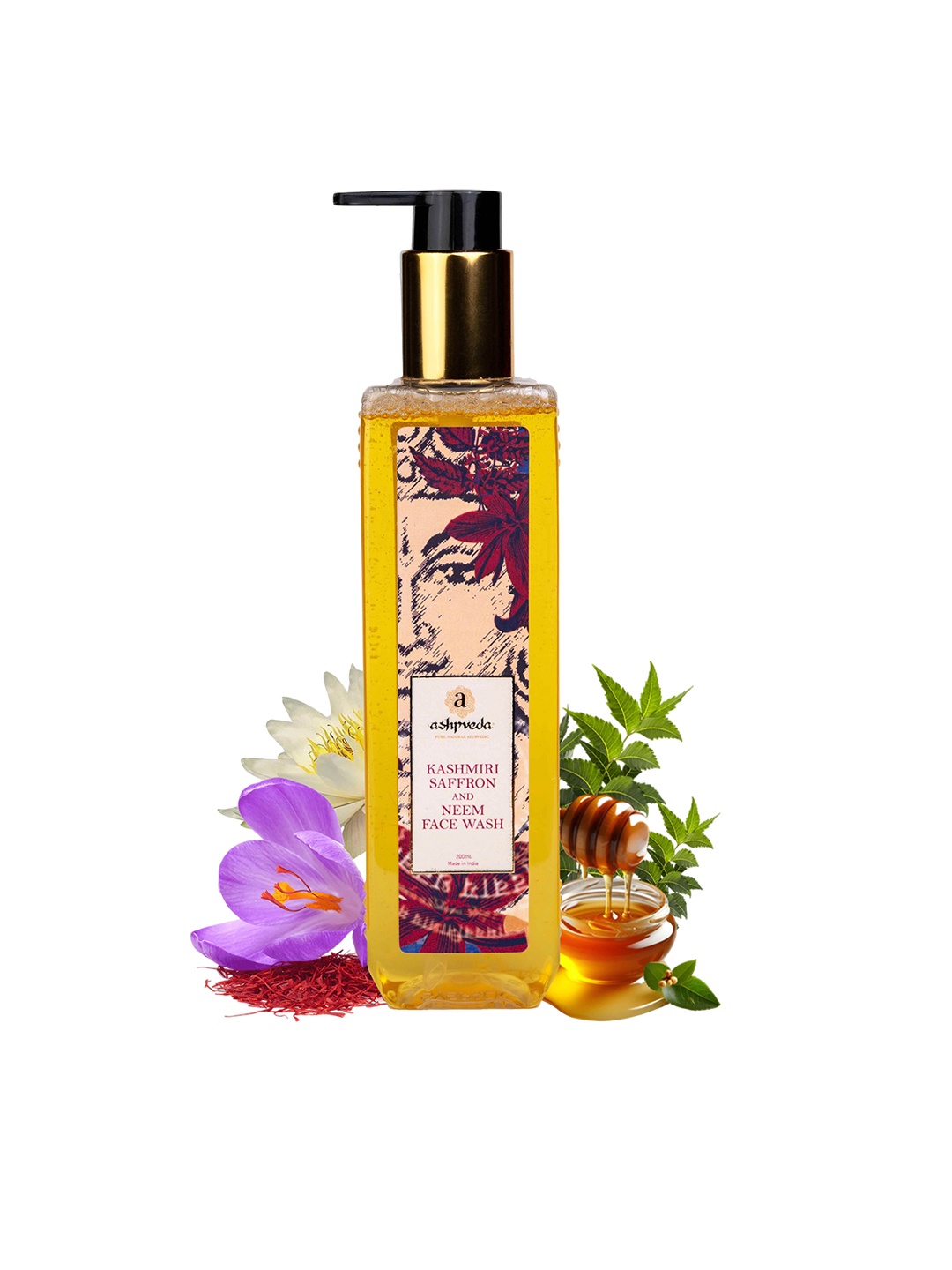 

ASHPVEDA Radiant Kashmiri Saffron & Neem Facial Wash - 200 ml, Yellow