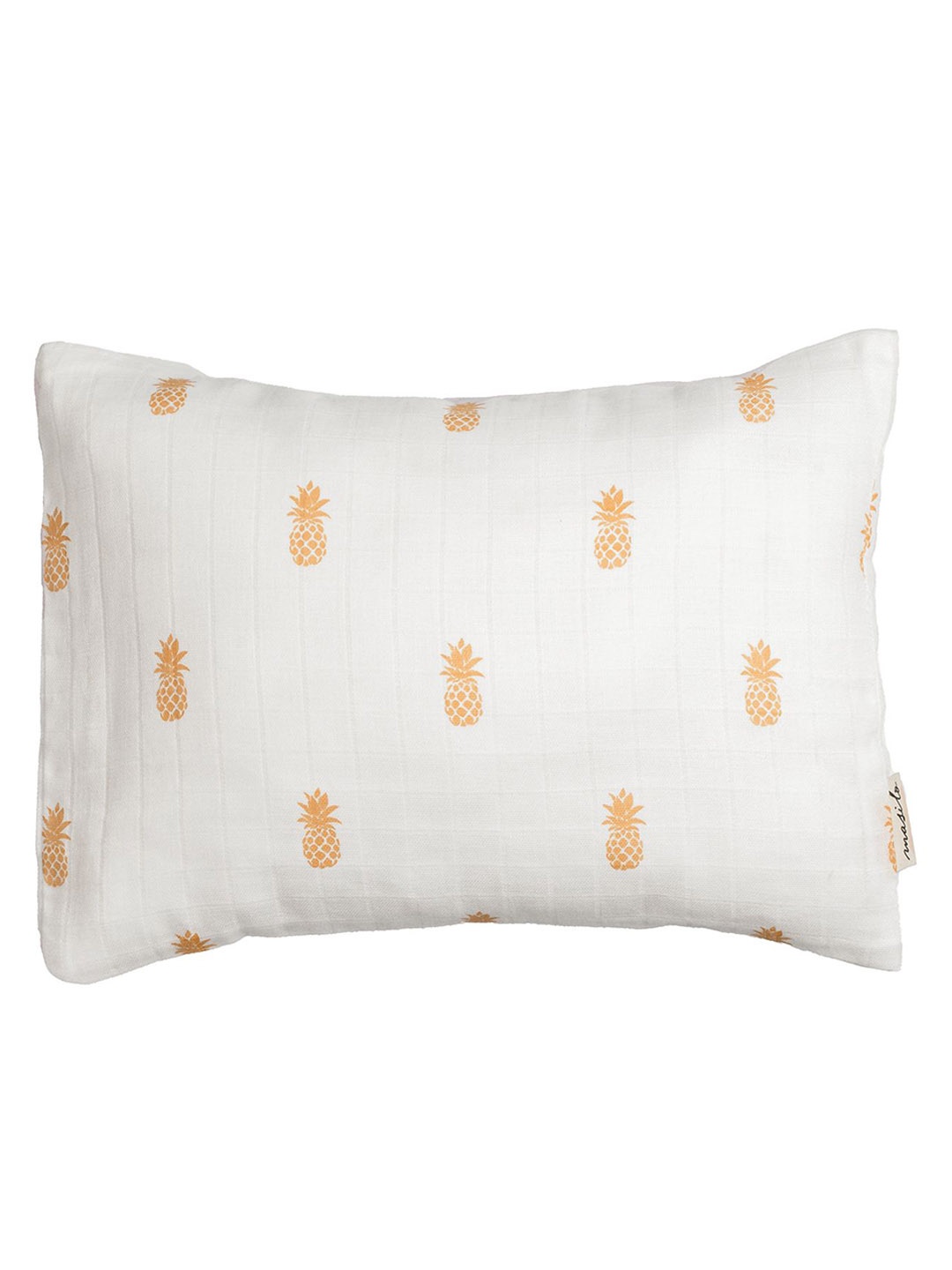 

Masilo Kids Pineapple Printed Organic Cotton Baby Pillow, Yellow