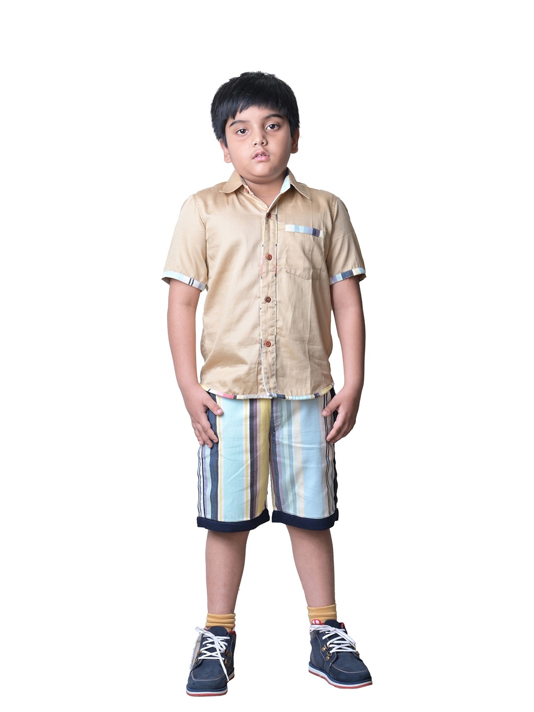 

BAESD Boys Solid Comfort Casual Shirt, Beige