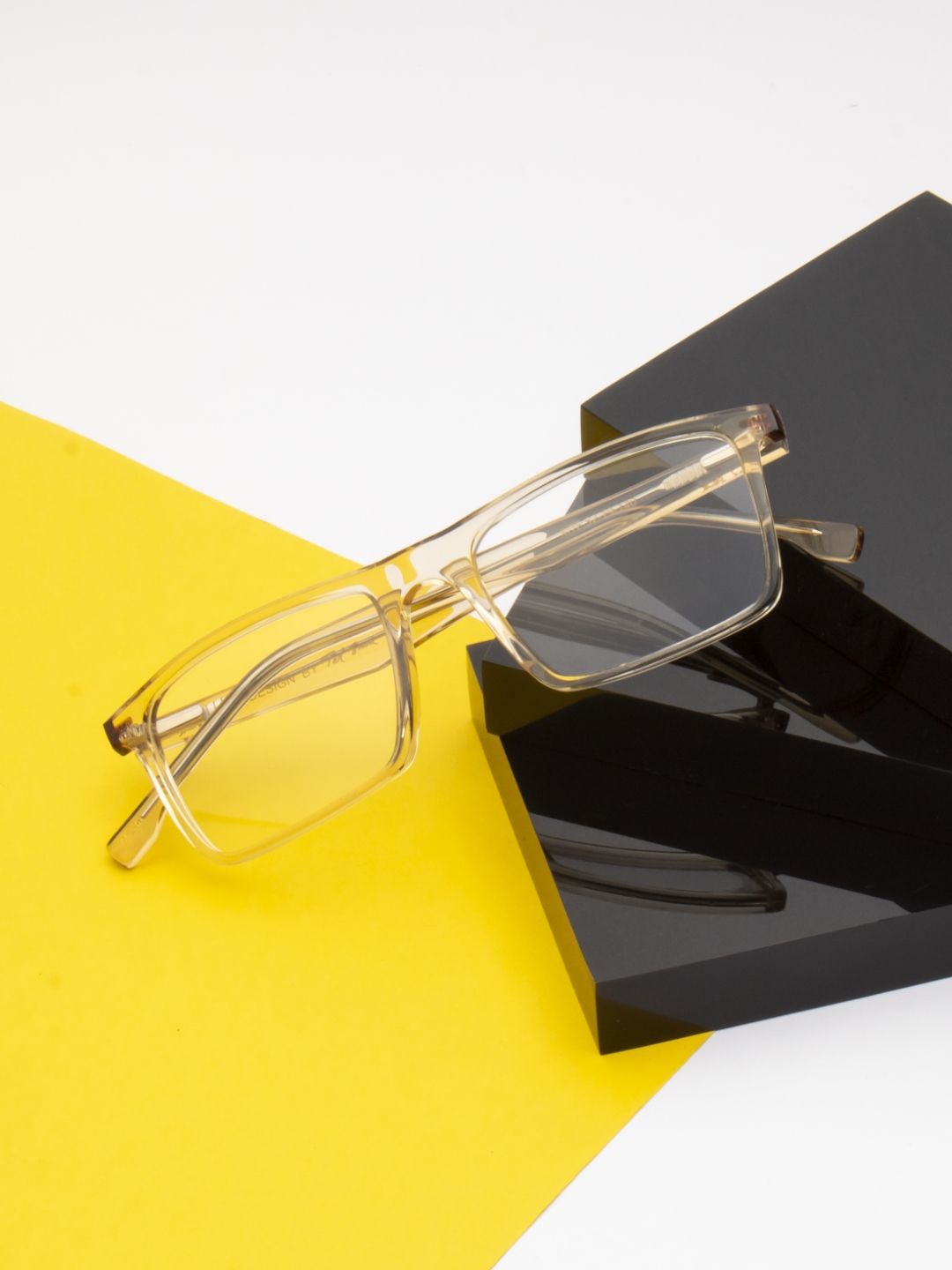 

Ted Smith Unisex 100% Acetate Full Rim Square Frames, Yellow