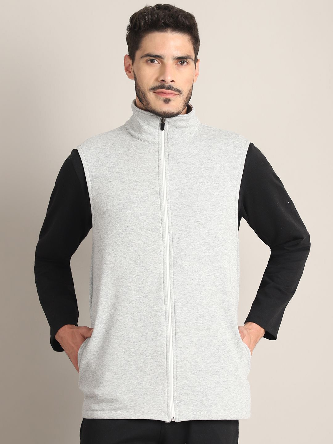 

Rute Men Open Front Jacket, Grey