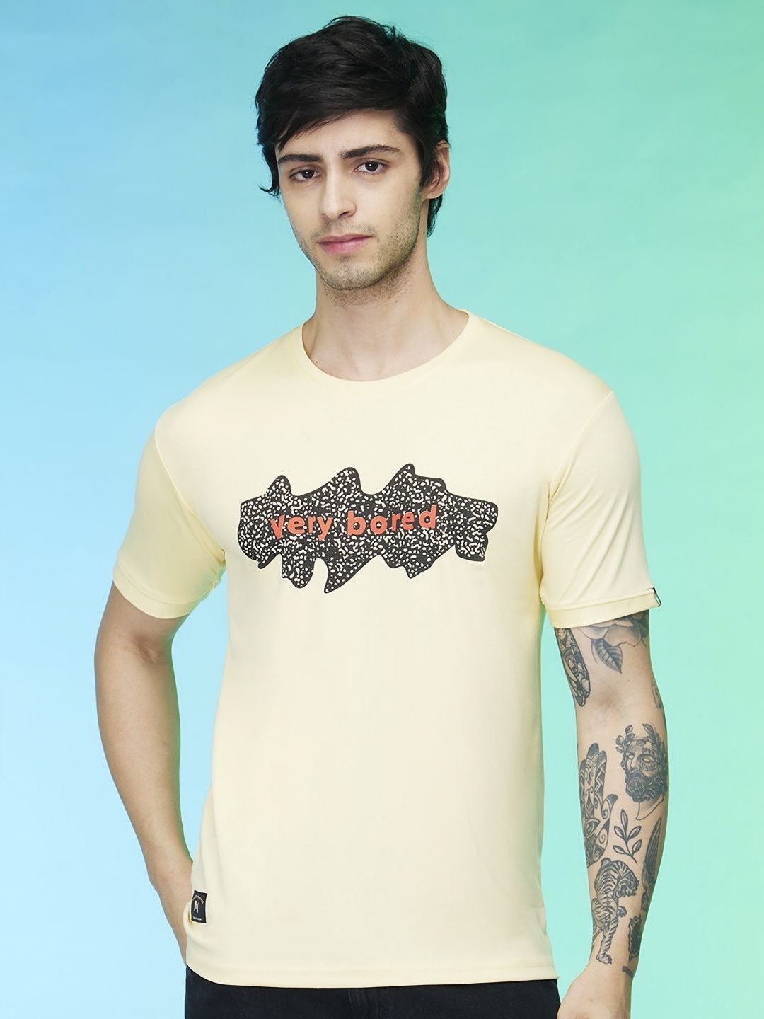 

Mmore Men Printed T-shirt, Yellow
