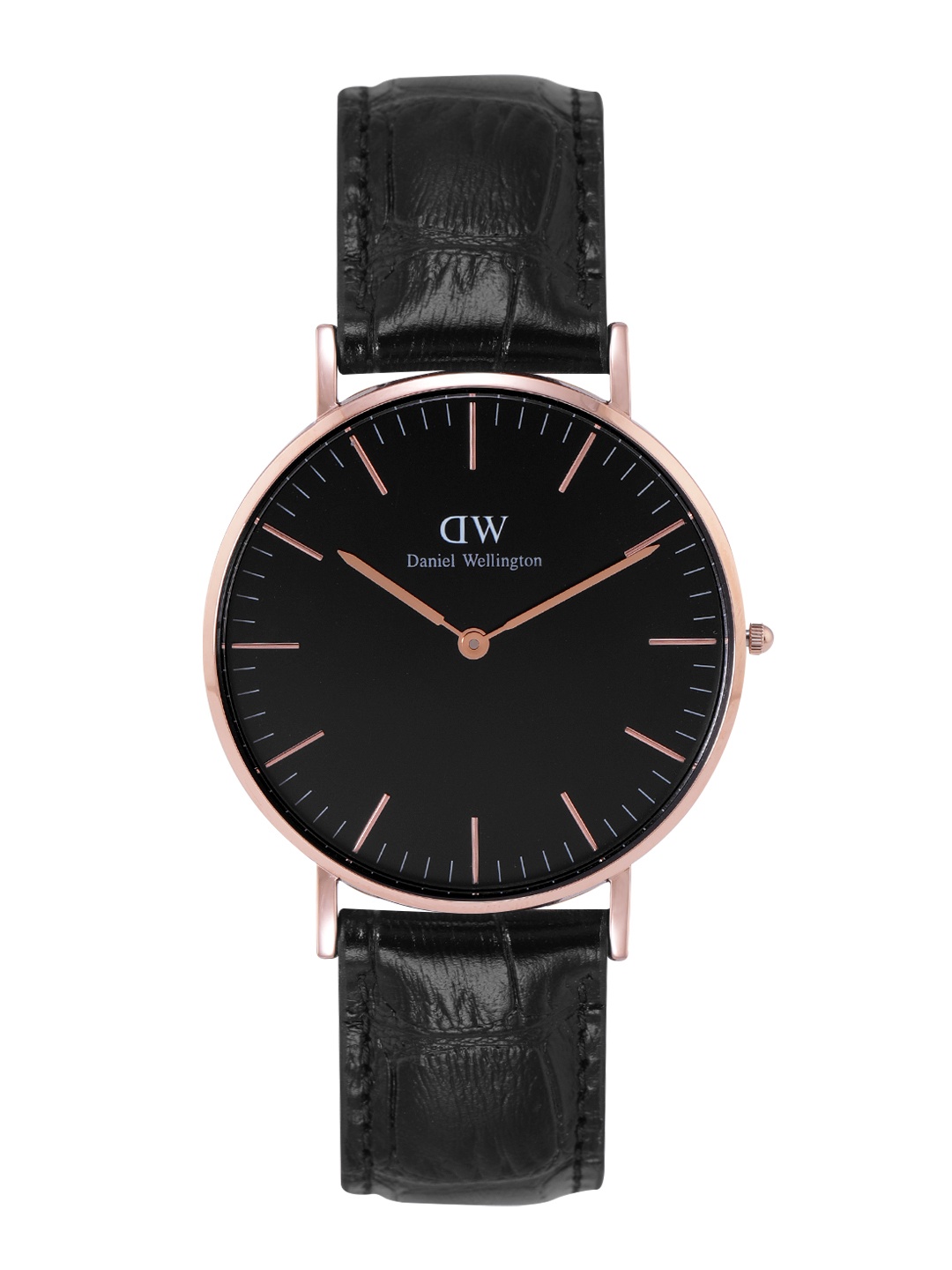 

Daniel Wellington Unisex Dial & Leather Textured Straps Analogue Watch DW00100141K, Black