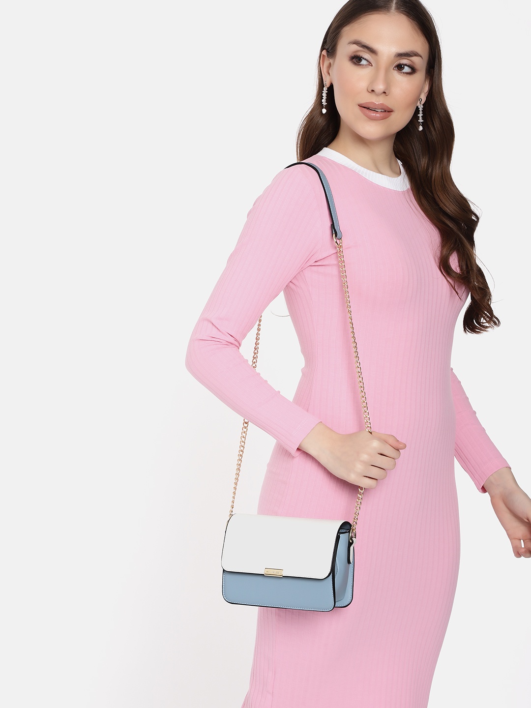 

Van Heusen Colourblocked Structured Sling Bag, Blue