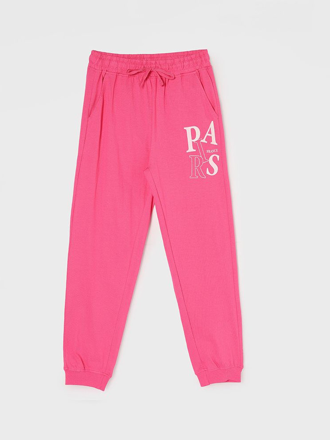 

Fame Forever by Lifestyle Girls Printed Pure Cotton Joggers, Pink