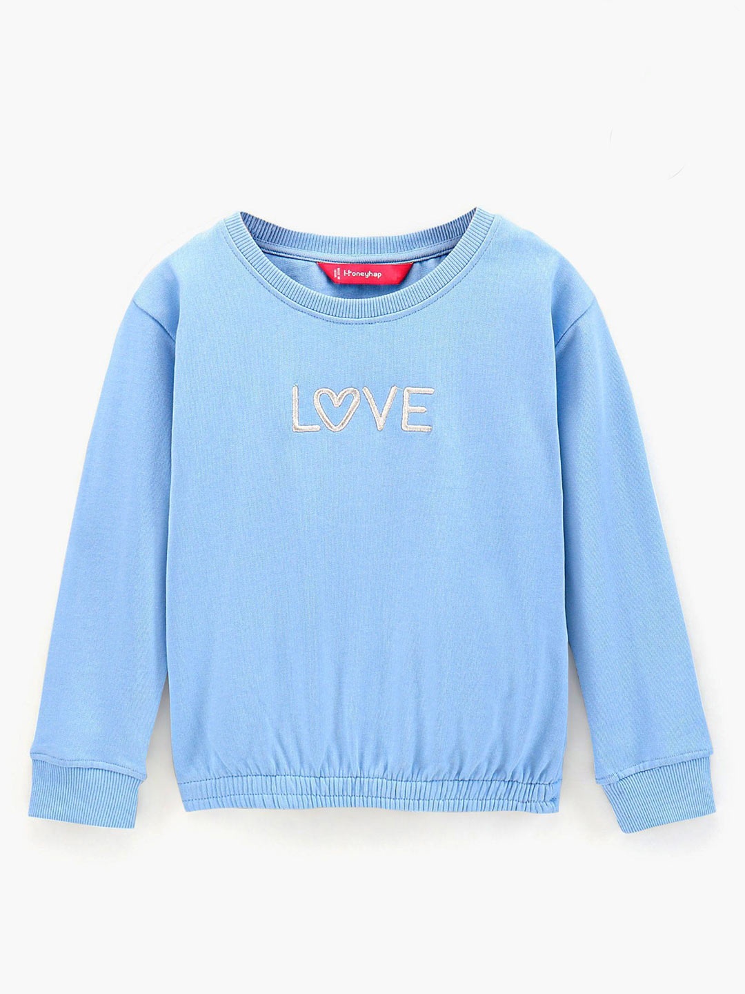 

Honeyhap Girls Printed Pure Cotton Long Sleeves Sweatshirt, Blue
