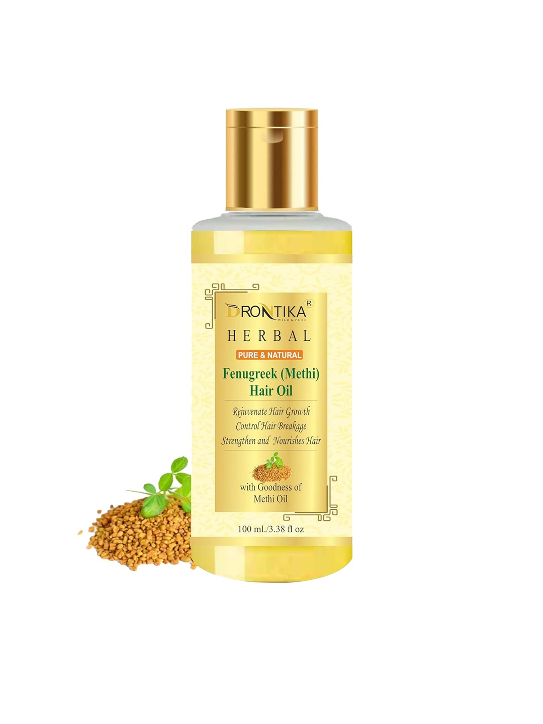 

DRONTIKA Herbal Fenugreek (Methi) Hair Oil For Hair Growth - 100 ml, White