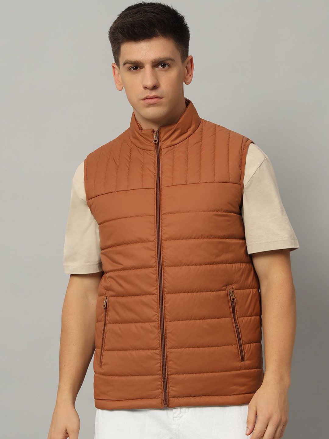 

AR-FIT Men Lightweight Sleeveless Padded Jacket, Brown
