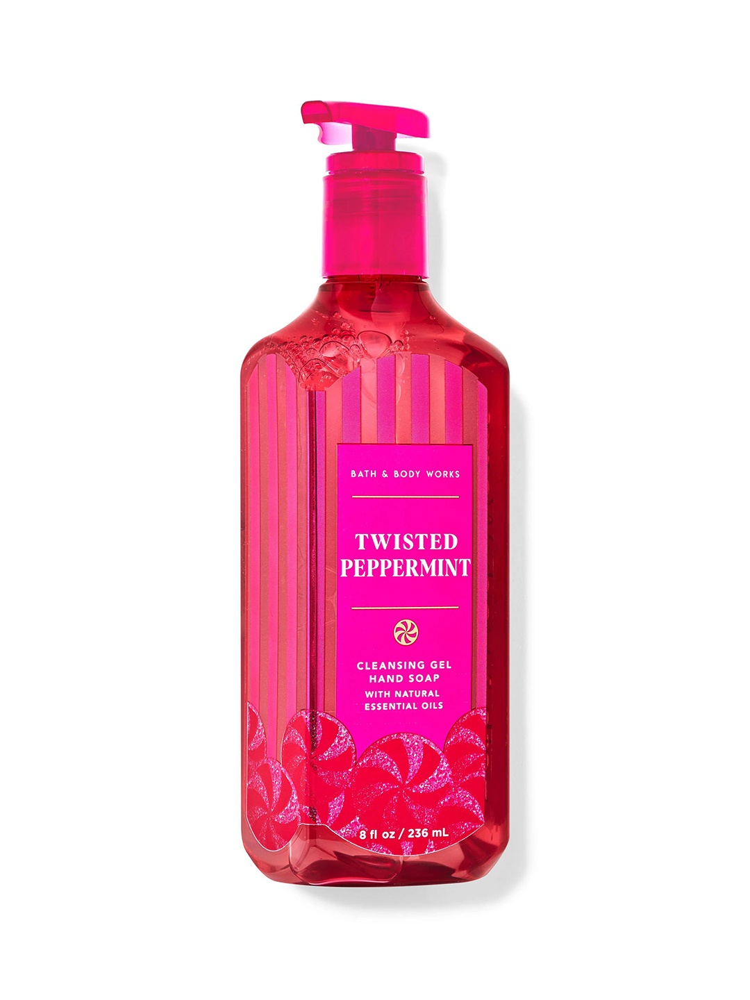 

Bath & Body Works Twisted Peppermint Gentle Gel Hand Soap - 236ml, Red