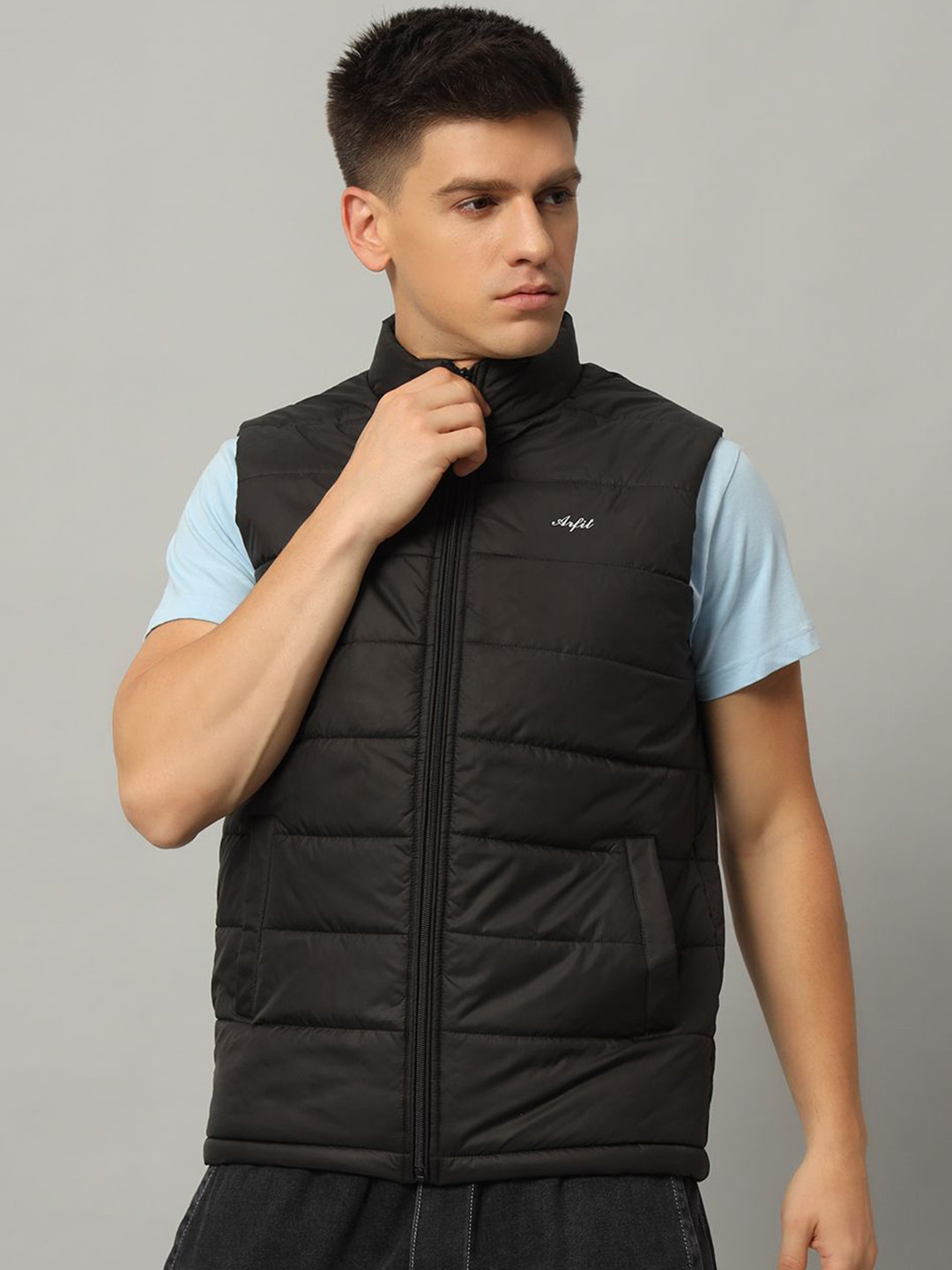 

AR-FIT Men Lightweight Sleeveless Padded Jacket, Black
