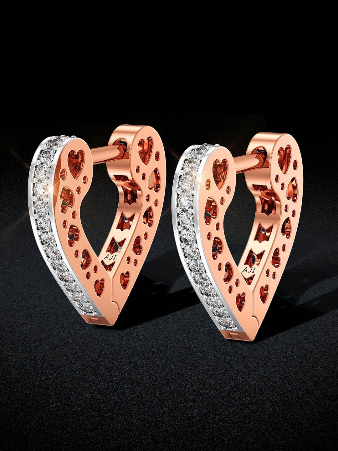 

Joyalukkas Women 18 KT Gold Earrings, Rose gold