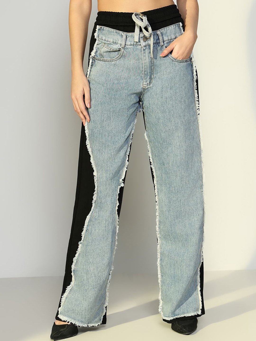 

SHOWOFF Women Comfort Jogger Light Fade Acid Wash Stretchable Jeans, Blue