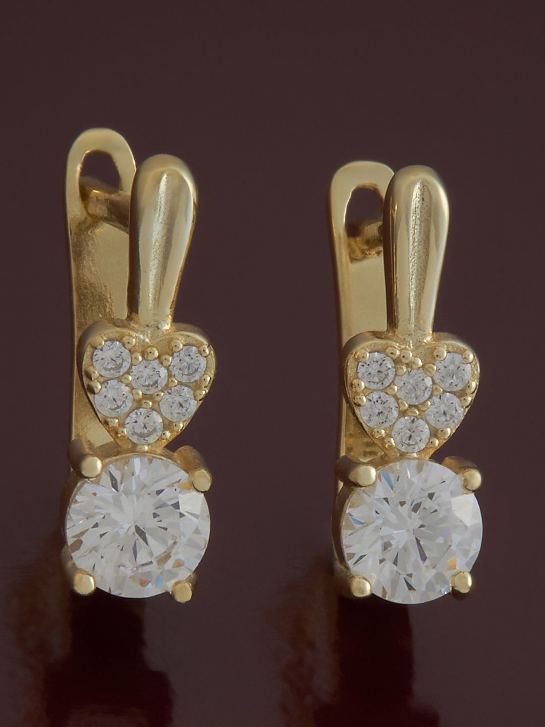 

Kushal's Fashion Jewellery Sterling Silver Zircon Gold-Plated Hoop Earrings