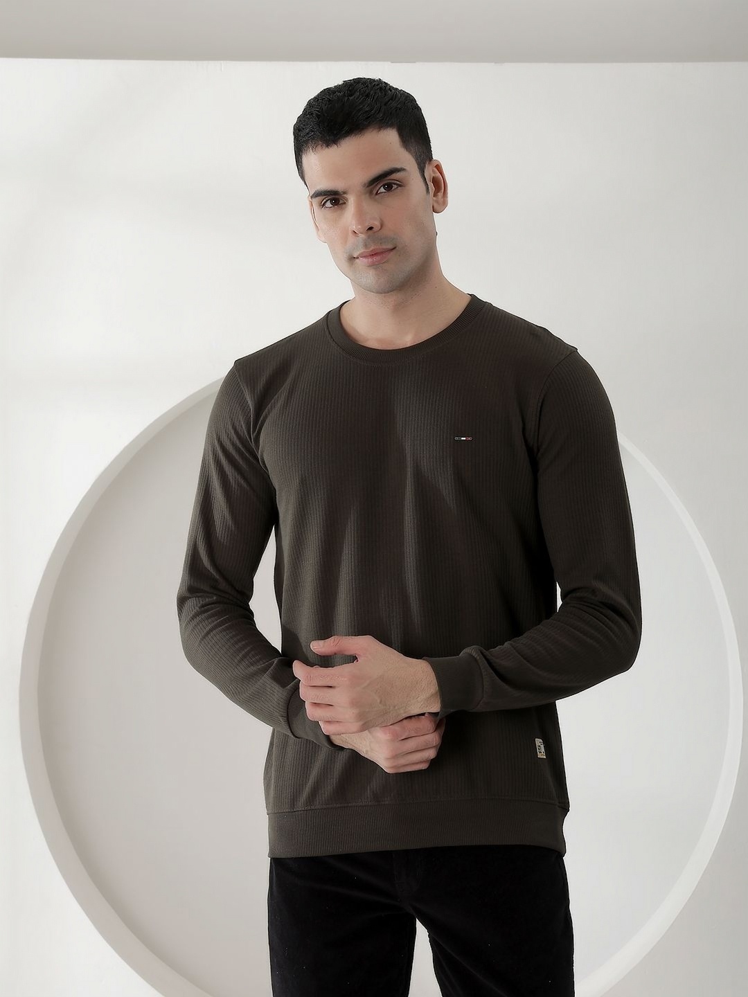

COBB Men Ribbed T-shirt, Green