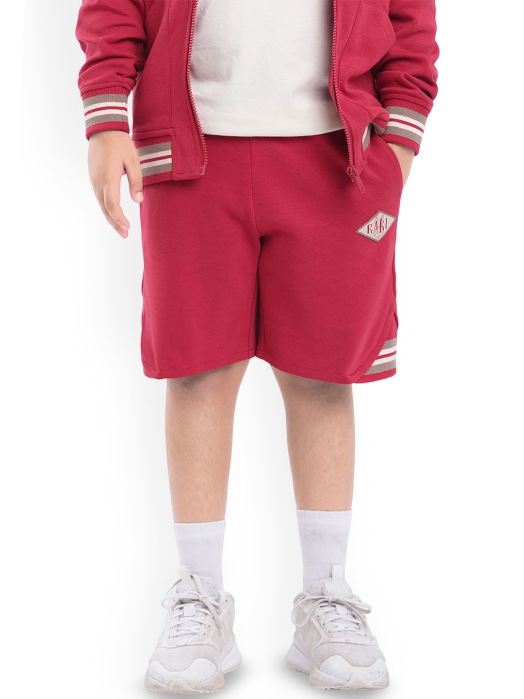 

Rare Ones Boys Applique Short, Red