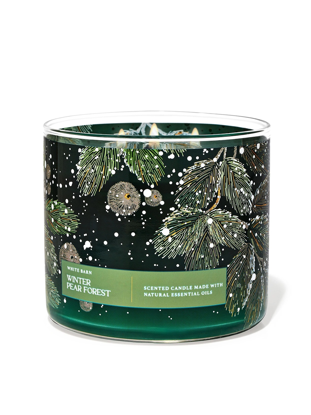 

Bath & Body Works Winter Pear Forest Scented 3-Wick Candle - 411g, Green