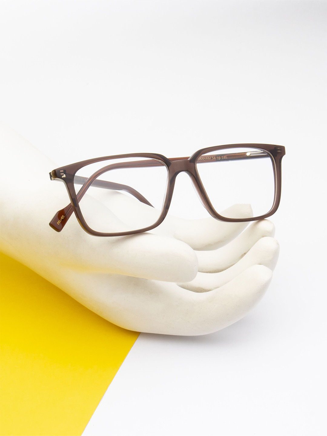 

Ted Smith Unisex 100% Acetate Full Rim Square Frames, Brown