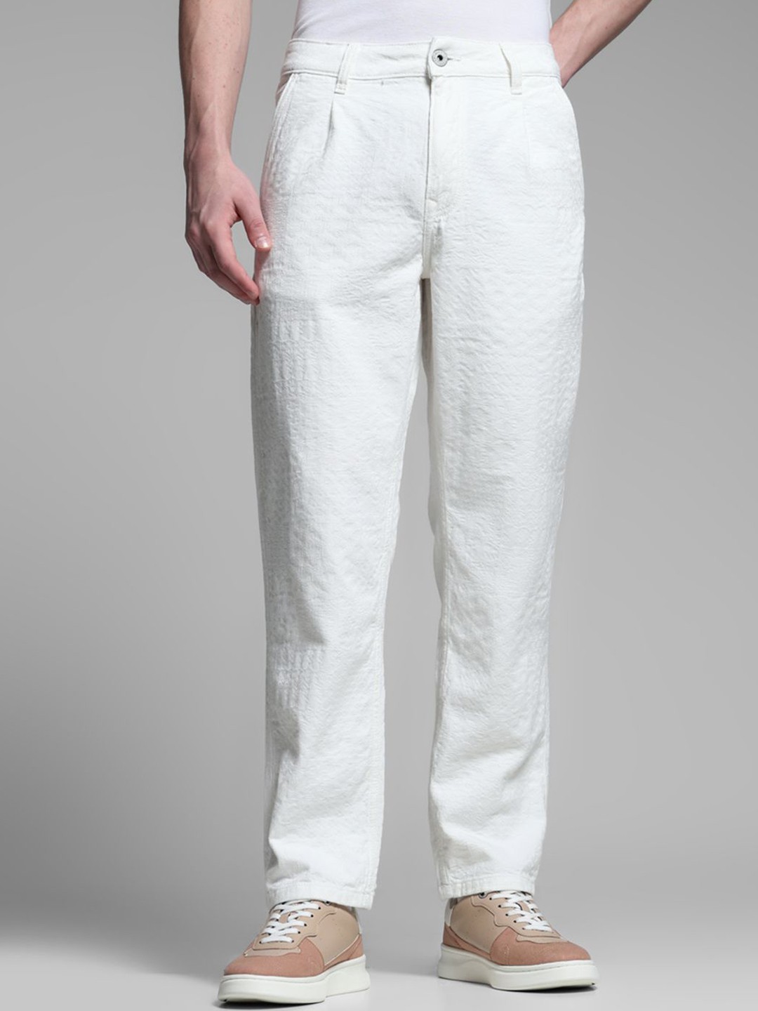 

Jack & Jones Men Low-Rise Stretchable Jeans, White