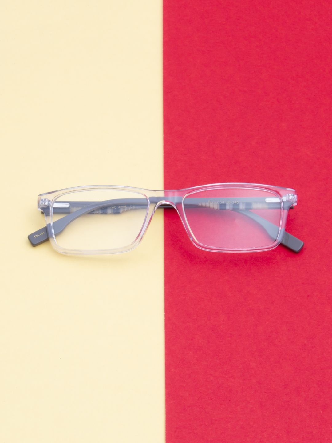 

Ted Smith Ricky Unisex 100% Acetate Full Rim Rectangle Frames, Transparent