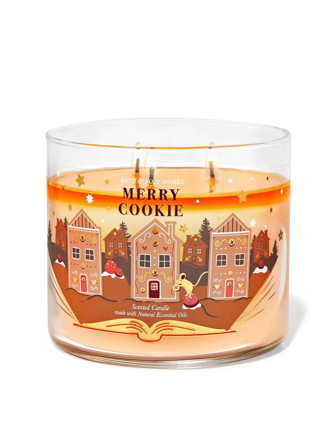 

Bath & Body Works Merry Cookie Scented 3-Wick Candle - 411g, Tan