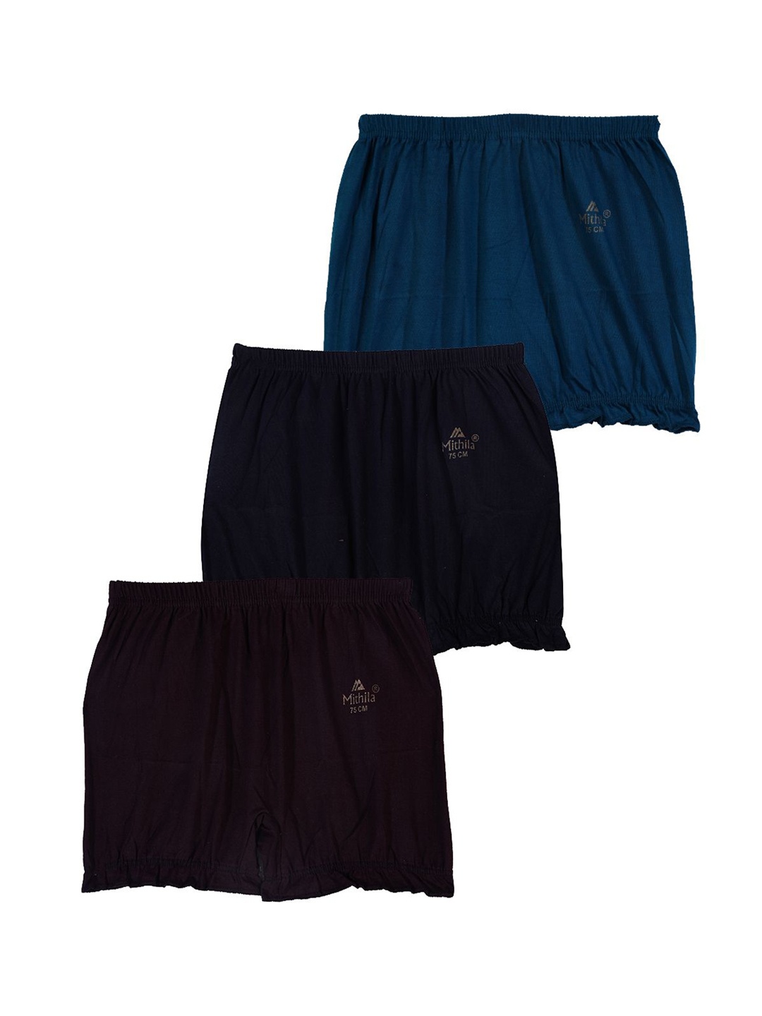

YELLOWDELIGHT Infant Girls Pack Of 3 Cotton Bloomer Brief, Navy blue