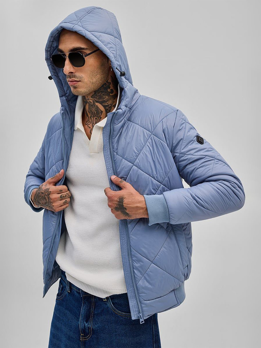 

Snitch Men Quilted Jacket, Blue