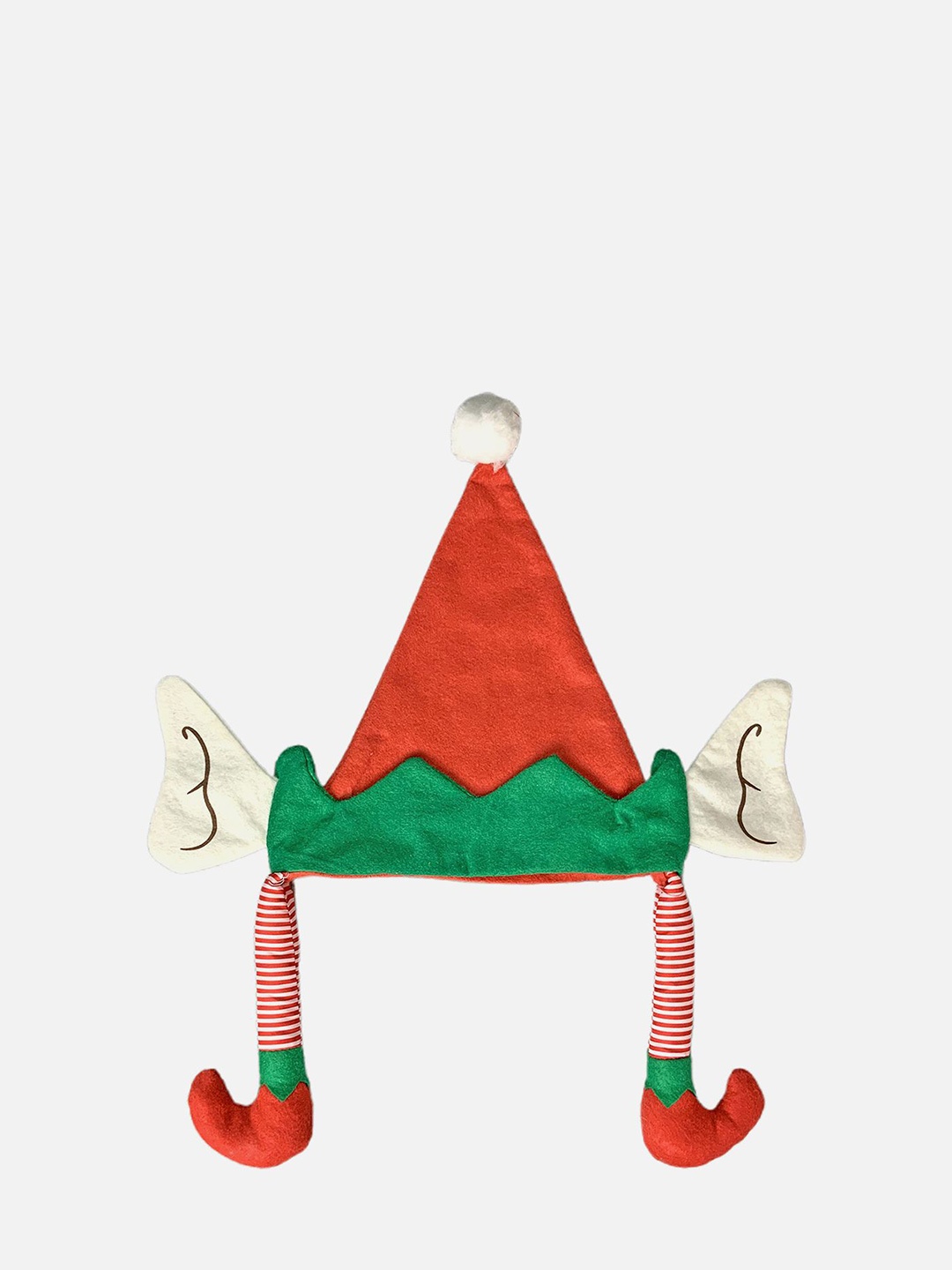 

Little Surprise Box LLP Unisex Long Elf Legs & Ears Christmas Cap, Red