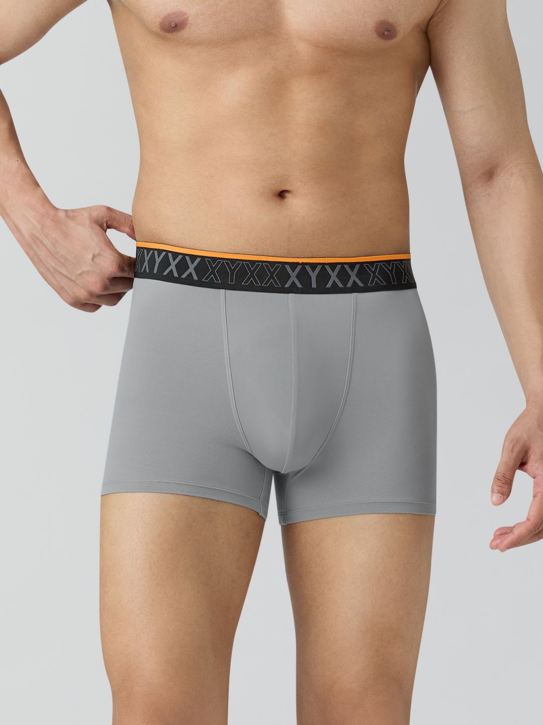 

XYXX Men Solid Zest Tactel Pop Trunks Underwear, Grey