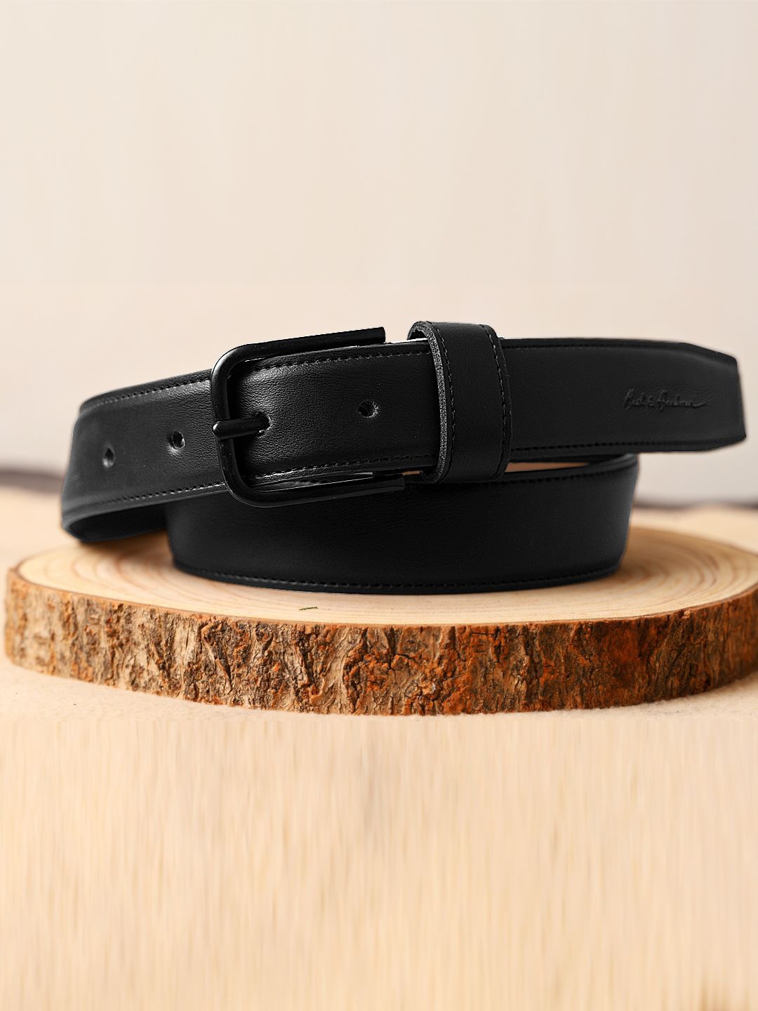 

Mast & Harbour Men Solid Formal Belt, Black
