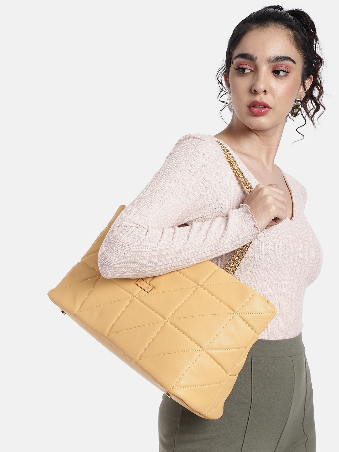 

Van Heusen Quilted Shoulder Bag, Yellow