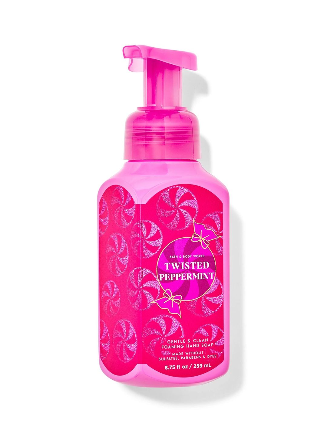 

Bath & Body Works Twisted Peppermint Gentle & Clean Foaming Hand Wash - 259ml, Pink