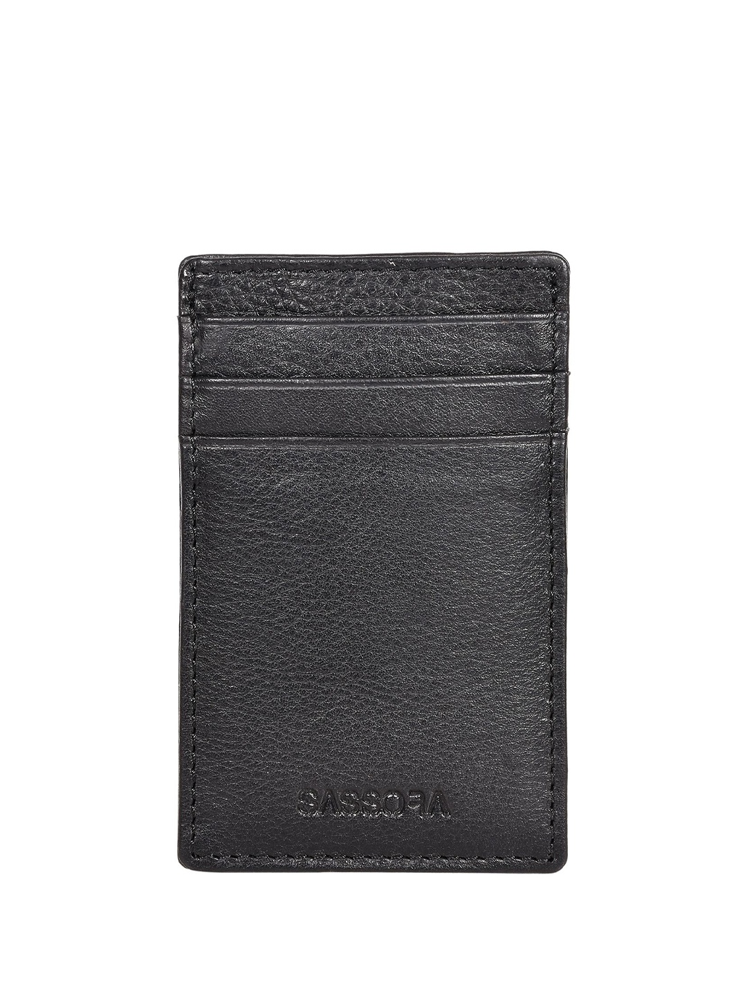 

Sassora Unisex Leather Money Clip, Black