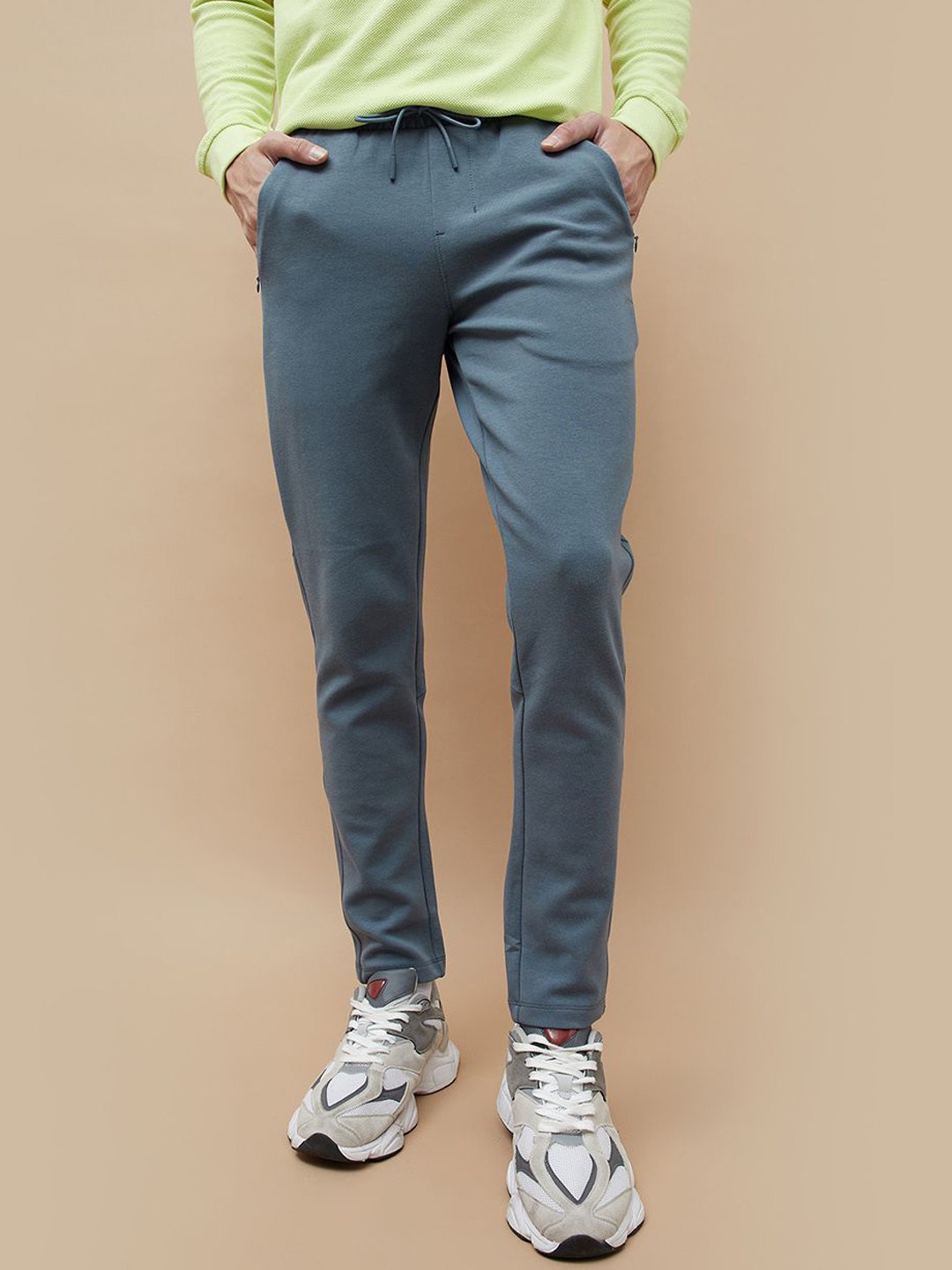 

Fame Forever by Lifestyle Men Solid Mid-Rise Track Pants, Teal
