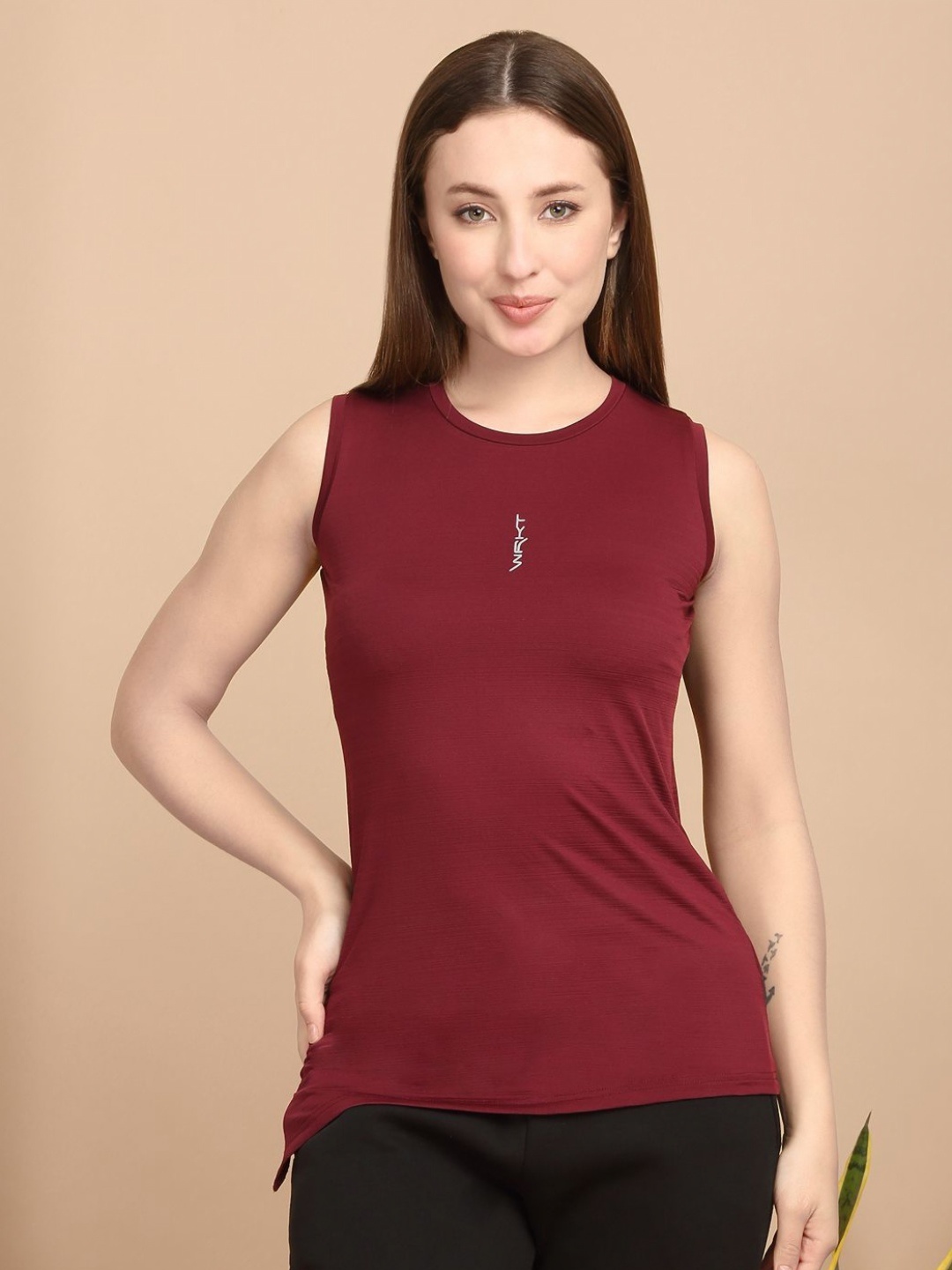 

Sweet Dreams Solid Sleeveless T-shirt, Red