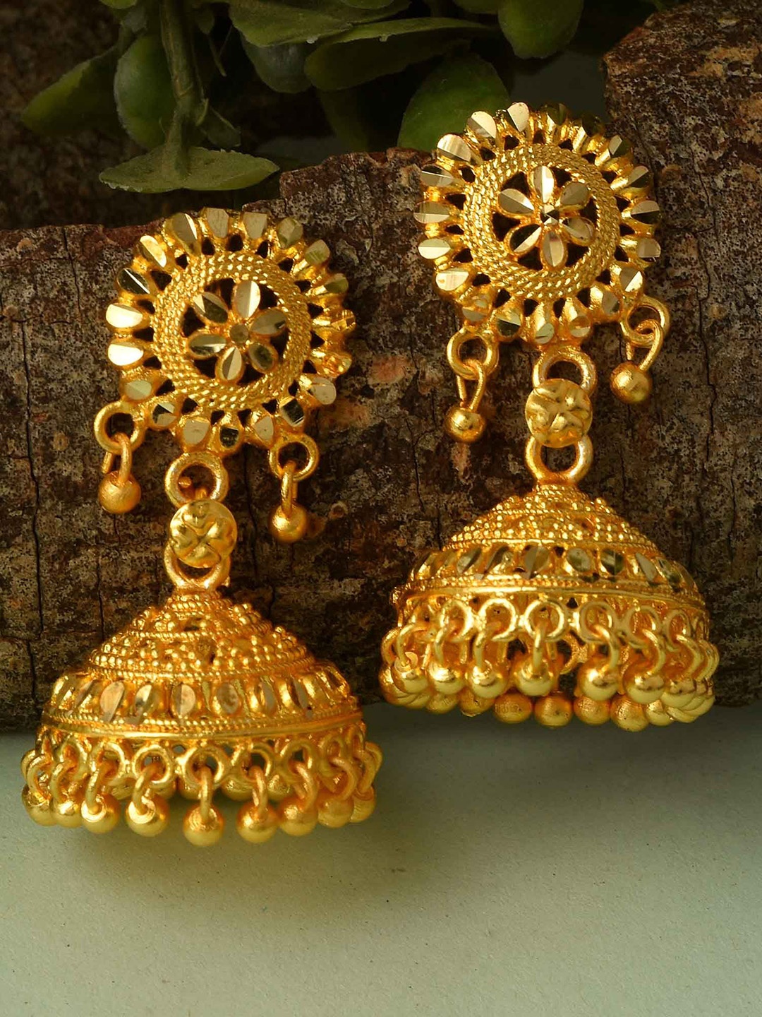 

MEMOIR Gold-Plated Dome Shaped Jhumkas