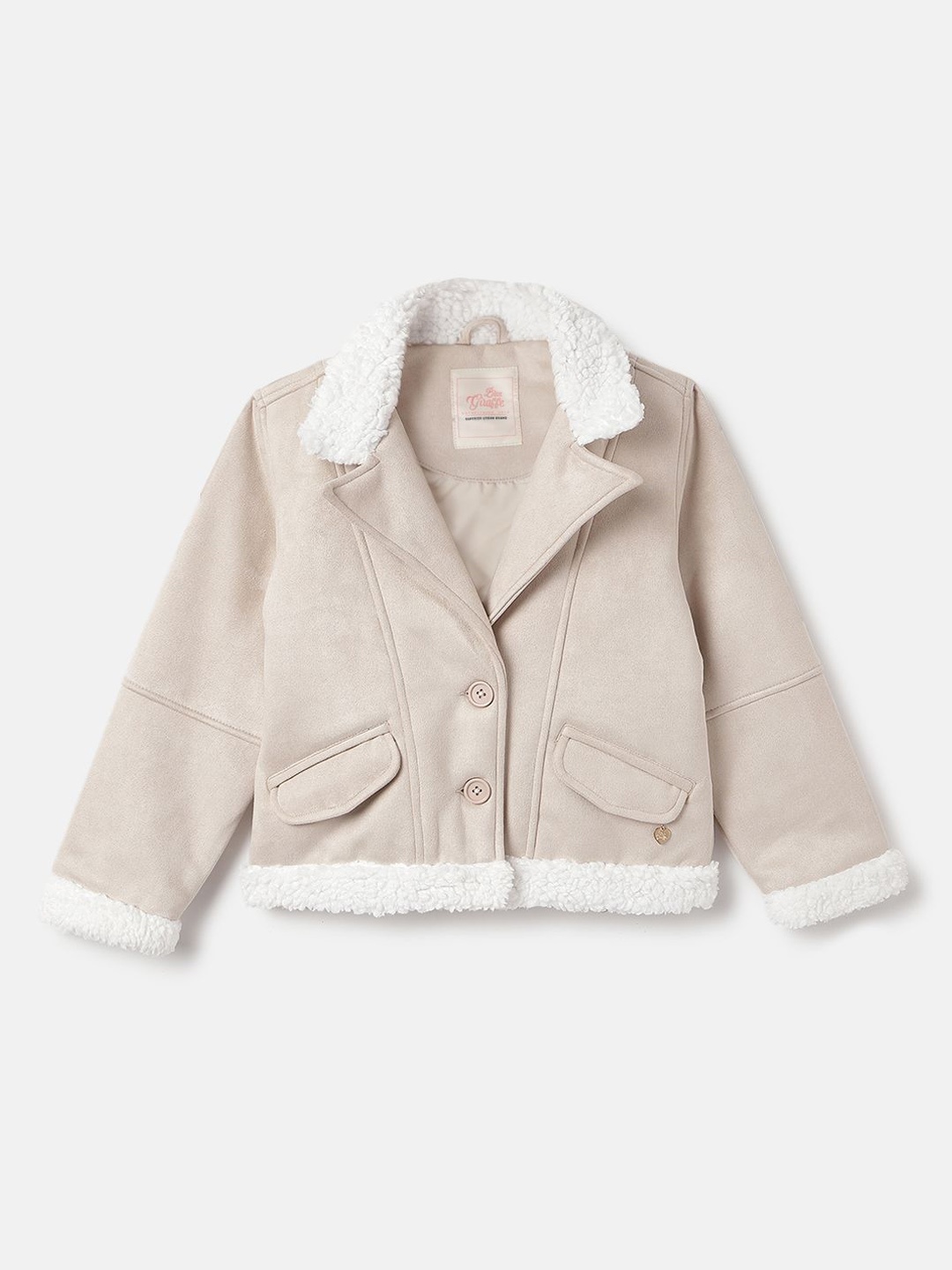 

Blue Giraffe Girls Tailored Jacket, Beige