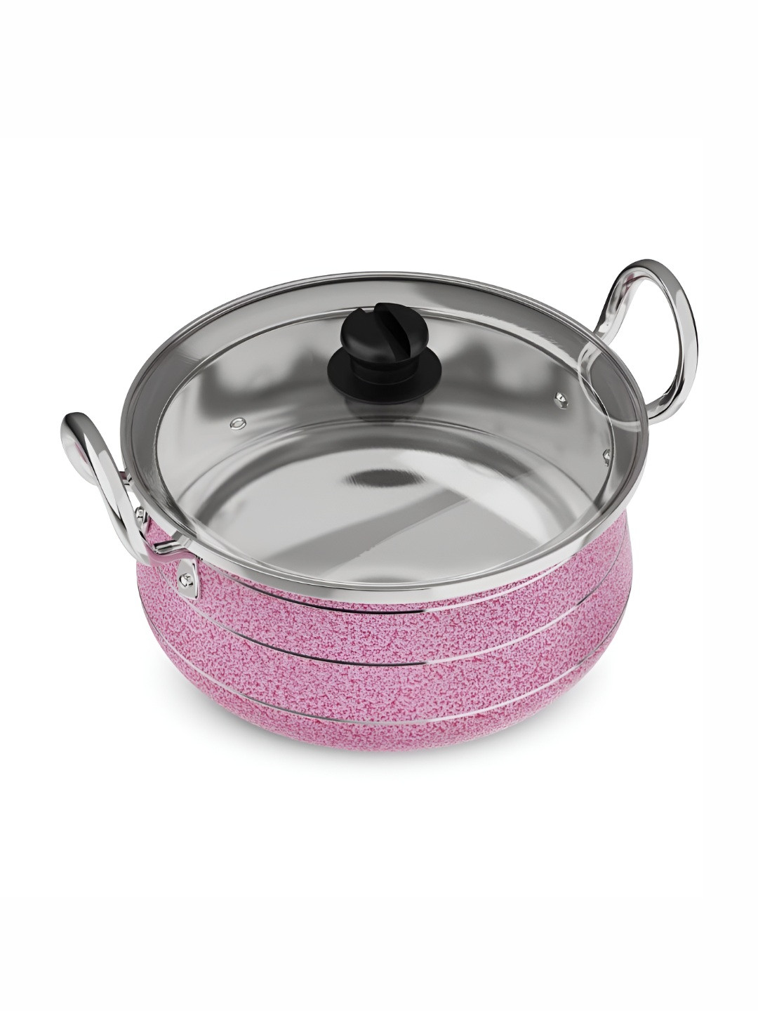 

Mumma's Life Pink Dishwasher Safe Aluminium Cooking Handi 4L