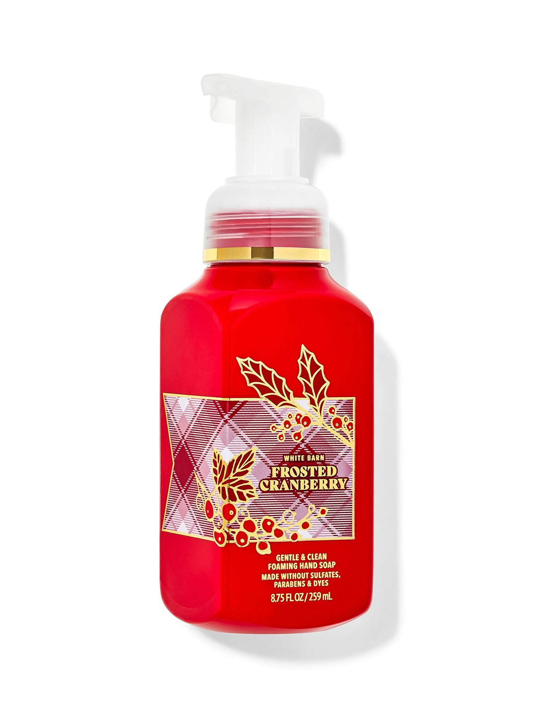 

Bath & Body Works Frosted Cranberry Gentle & Clean Foaming Hand Soap - 259ml, Red