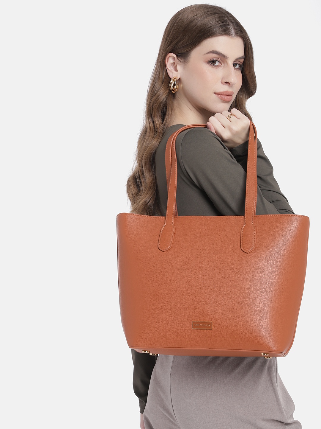 

Van Heusen Structured Shoulder Bag, Brown